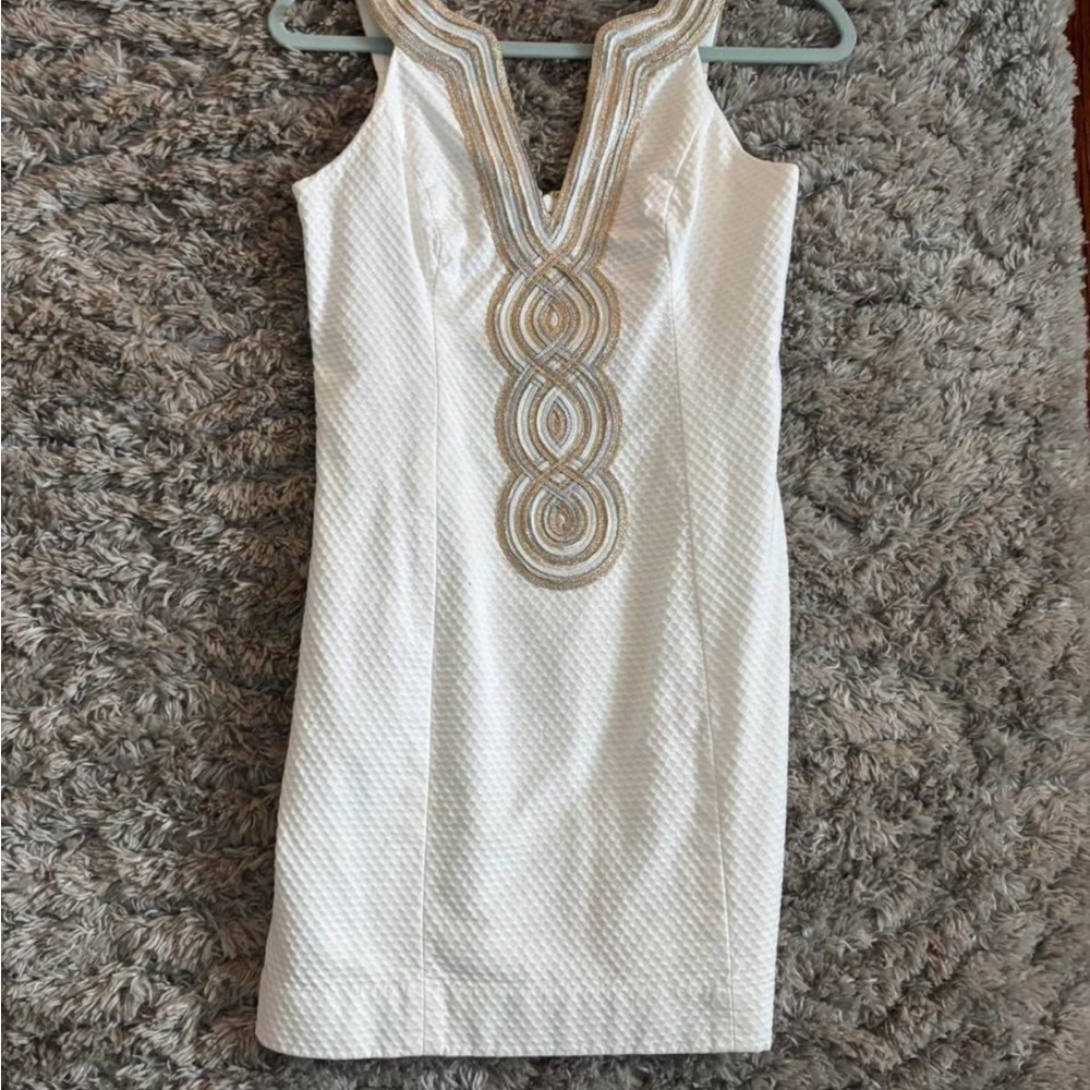 Lilly Pulitzer Cream Textured Mini Dress